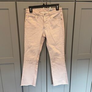 AG Adriano Goldschmied Light Pink Striped Jodi Crop Jeans